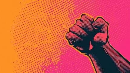 orange and pink simplistic comic book style background