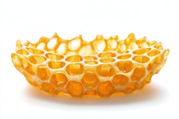 Honeycombs isolated white background