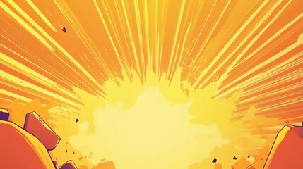 orange simplistic comic book style background