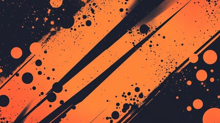 orange simplistic comic book style background