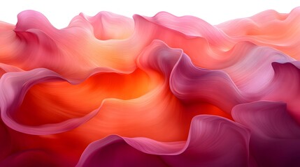 Obraz premium Abstract pink, orange, and red wave pattern.