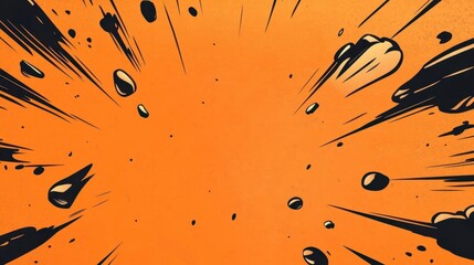 orange simplistic comic book style background