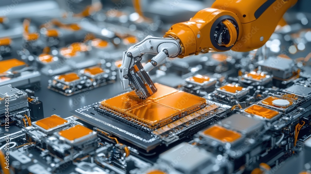 Poster robotic system automating pouch cell stacking for electric vehicle battery standards in advanced man