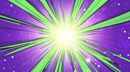 green and purple simplistic comic book style background