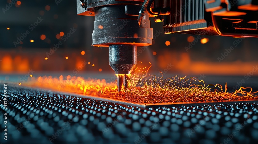Poster processing closeup of anode material for electric vehicle standards in manufacturing environment det