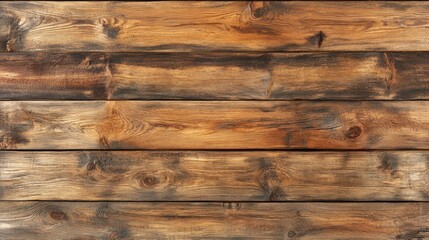 Obraz premium Horizontal Dark Brown Wooden Planks Background Texture