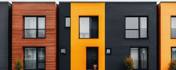 Fototapeta premium Contemporary row house designs architectural insights and innovations