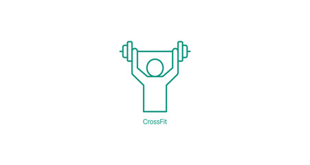 CrossFit Icon - Vector Illustration for High-Intensity Fitness and Strength Training