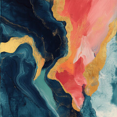 Abstract and colorful paint