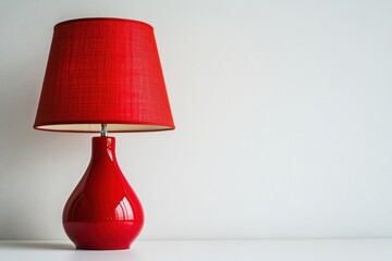 Red lamp isolated on white background