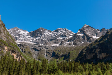 Fototapeta premium Snow view of Siguniang Mountain, Shuangqiao Valley, Aba, Sichuan Province, China