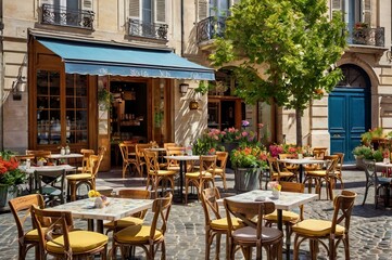 Fototapeta premium restaurant in the city
