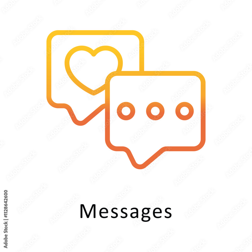 Poster messages vector gradient outline icon. eps 10 file