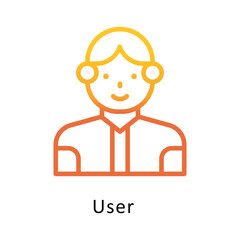 user Vector Gradient Outline Icon. Eps 10 File 
