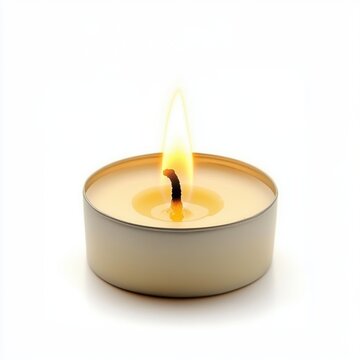 recommend clip art: Tea light candle isolated on white background --style raw