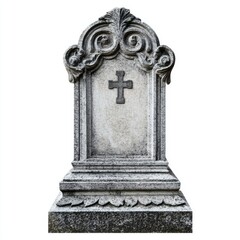 Tombstone gravestone isolated on white background