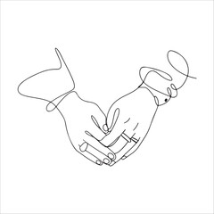 Obraz premium Two Loving Hands in Valentine Day