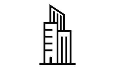 lineart building property logo vector