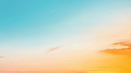 Obraz premium A Stunning Sundown Over the Horizon with Beautiful Sky Colors Blending from Soft Blues to Vibrant Oranges at Twilight, Capturing the Magic of Nature's Palette