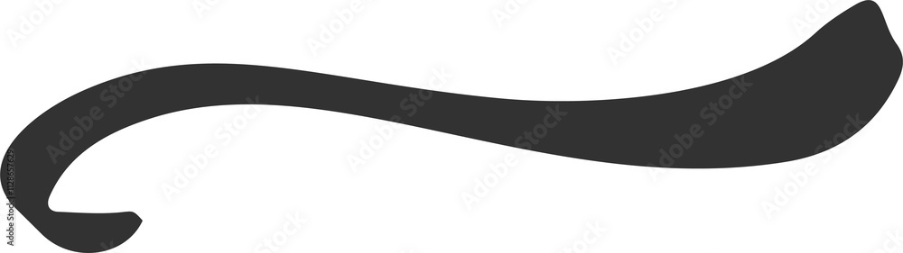 Poster swirl line. swashes and flourish underline. hand drawn calligraphic elegant swoosh. curve vintage br