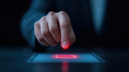 Close up of a government official analyzing a digital map with restricted zones highlighted, symbolizing authority and monitoring control, 3D render