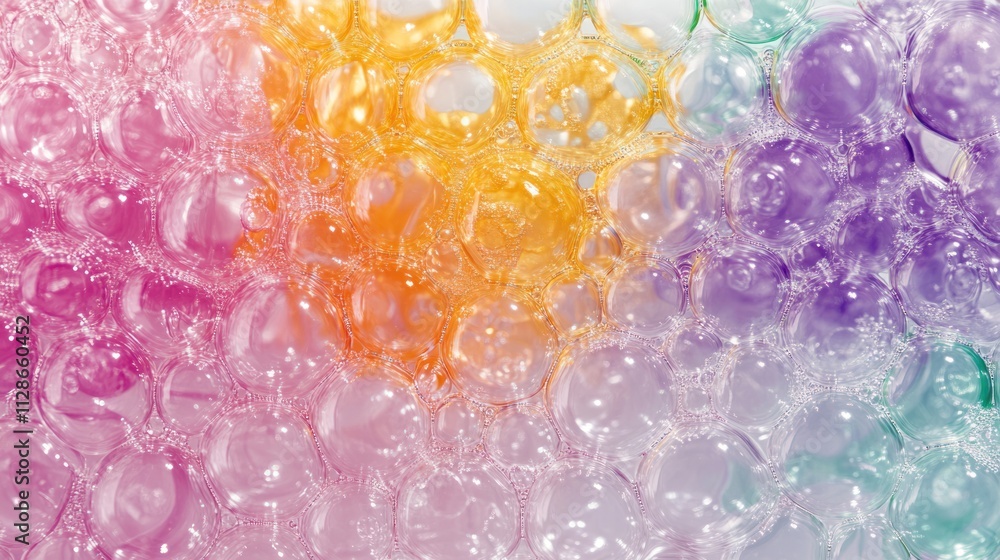 Poster abstract colorful bubbles pattern background