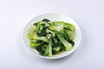 Stir-fried vegetables with vegetables on a plate