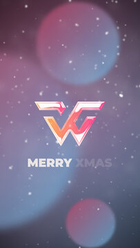 Elegant Snow Christmas Vertical Logo Reveal MOGRT 76