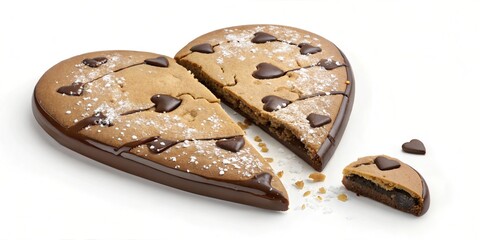 Delicious Choc Chip Love Heart Cookie Image: Stock Photo For Backgrounds, Graphics, and Design Projects