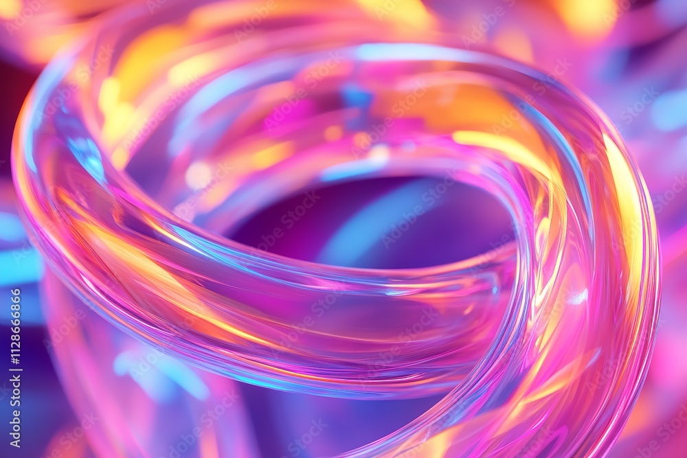 Poster colorful background illumination in 3d render. generative ai