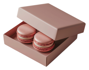 PNG  Macaron box mockup macarons food confectionery.