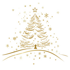 ゴールドを使用したクリスマスロゴ