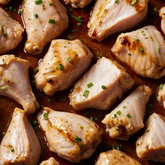 grilled chicken wings with vegetables