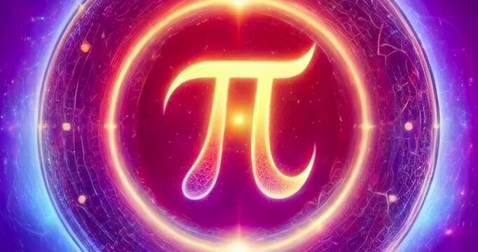Pi Day animated background video generated by AI