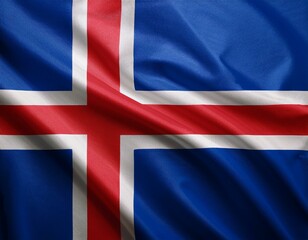 Obraz premium Watercolor texture flag of Iceland.