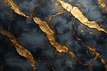 Sharp gold streaks on a deep charcoal gray solid base.