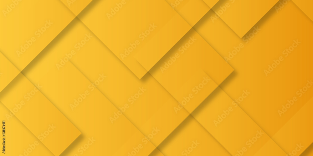 Poster abstract modern yellow, orange pattern geometric luxury gradient line background random square shape