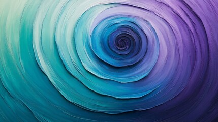 Abstract Swirling Blue Purple Painted Spiral Art