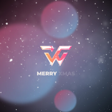 Elegant Snow Christmas Square Logo Reveal MOGRT 77