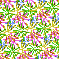 Abstract seamless colorful Bugaboo flower pattern vector art. Foliage wallpaper. floral botanical pattern Design for fashion, fabric, textile, cover, web , wrapping and all prints on White background.