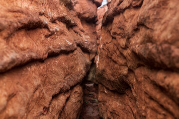 Red stone landscape of Qishiling, Deyang, Sichuan, China