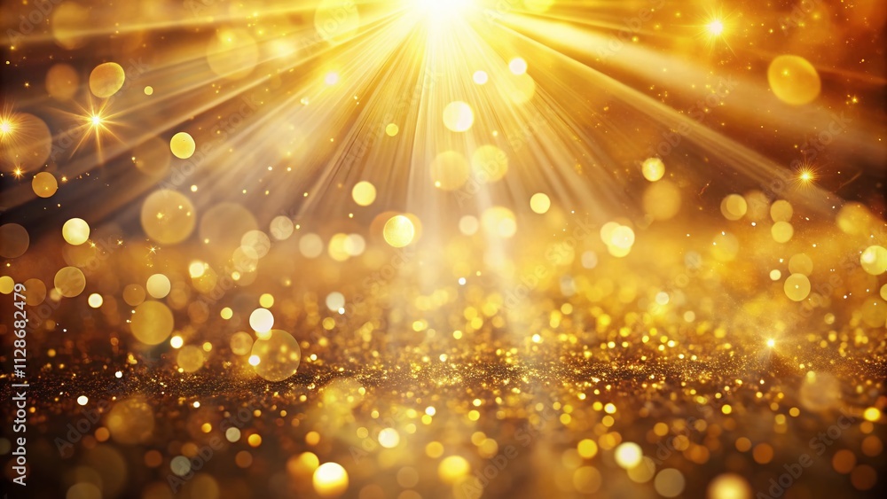 Poster captivating abstract bokeh background with radiant sunbeams and rays of light for stunning portrait 