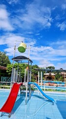 playground in the pool.