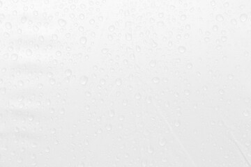 Abstract rain drop on white plastic background, water drop pattern background
