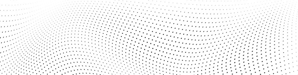 Waves of halftone texture in black and white