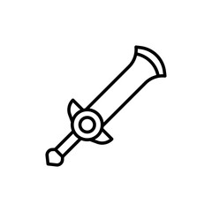 Great sword outline icons, minimalist vector illustration ,simple transparent graphic element .Isolated on white background