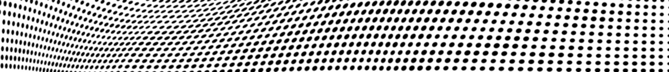 Abstract halftone wave dotted background. Halftone grunge pattern with square. Vector halftone modern pop art twisted texture for poster, cover, business card, postcard, art label layout, sticker.