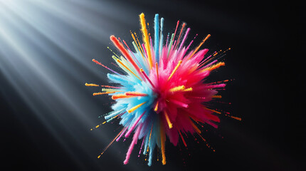 Vibrant Colors Exploding in a Dynamic Dance of Light and Hues