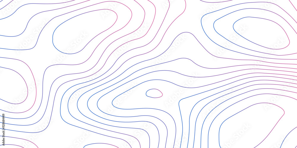 Poster abstract design with seamless pattern with lines topographic map. geographic mountain relief. retro 