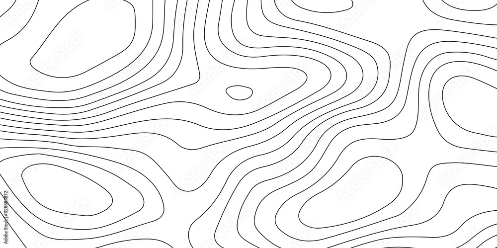 Poster abstract design with seamless pattern with lines topographic map. geographic mountain relief. retro 